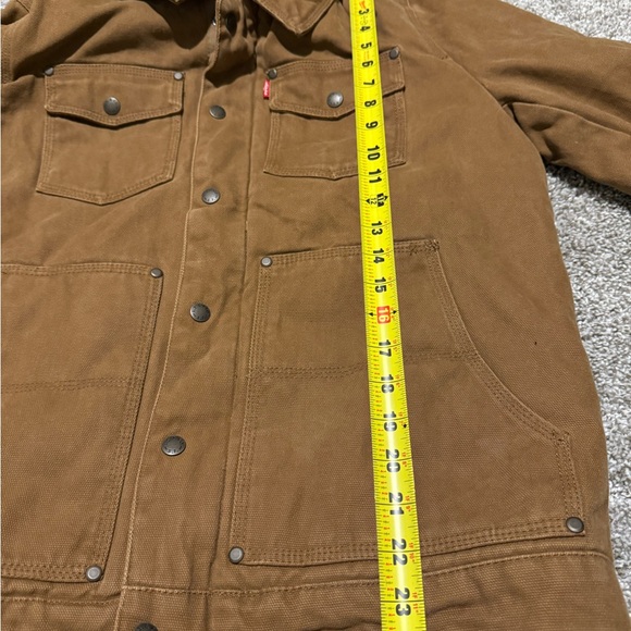 Levi's Men's Tan Jacket with Gray Hood - Picture 12 of 12